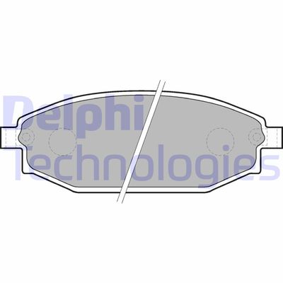 LP1665 DELPHI Комплект тормозных колодок, дисковый тормоз