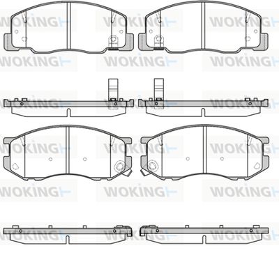 P736304 WOKING Комплект тормозных колодок, дисковый тормоз