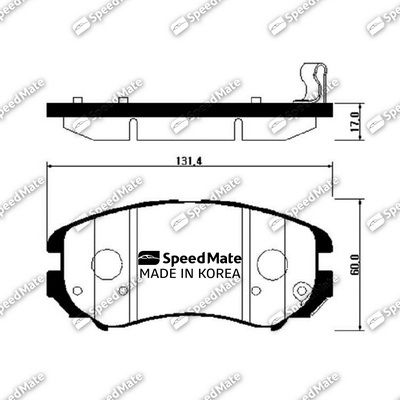 SMBPH026 SpeedMate Комплект тормозных колодок, дисковый тормоз