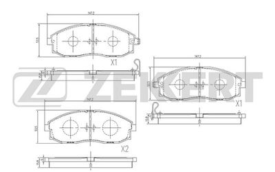 BS1785 ZEKKERT Комплект тормозных колодок, дисковый тормоз