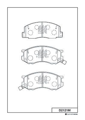 D2121M MK Kashiyama Комплект тормозных колодок, дисковый тормоз