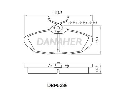 DBP5336 DANAHER Комплект тормозных колодок, дисковый тормоз