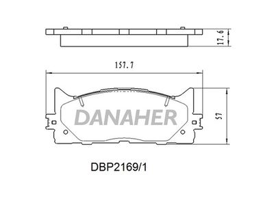DBP21691 DANAHER Комплект тормозных колодок, дисковый тормоз