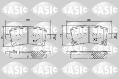 6216189 SASIC Комплект тормозных колодок, дисковый тормоз