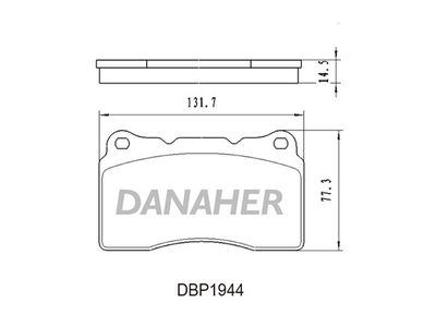 DBP1944 DANAHER Комплект тормозных колодок, дисковый тормоз