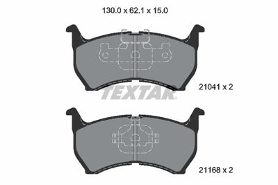 2104102 TEXTAR Комплект тормозных колодок, дисковый тормоз