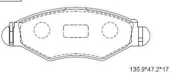 KD7751 ASIMCO Комплект тормозных колодок, дисковый тормоз
