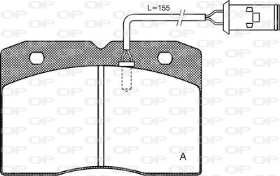 BPA021122 OPEN PARTS Комплект тормозных колодок, дисковый тормоз