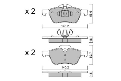 BPMB1010 AISIN Комплект тормозных колодок, дисковый тормоз