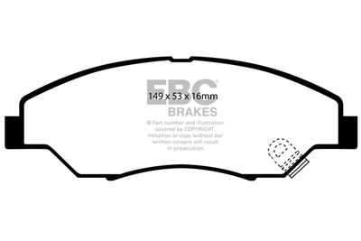 DP1404 EBC Brakes Комплект тормозных колодок, дисковый тормоз