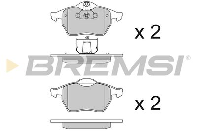 BP2692 BREMSI Комплект тормозных колодок, дисковый тормоз