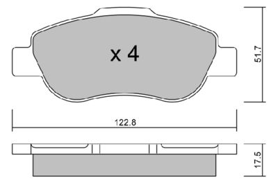 BPFI1016 AISIN Комплект тормозных колодок, дисковый тормоз