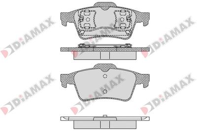 N09349 DIAMAX Комплект тормозных колодок, дисковый тормоз