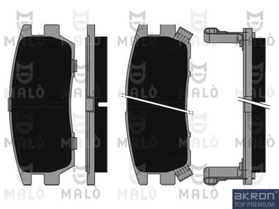1050063 AKRON-MALÒ Комплект тормозных колодок, дисковый тормоз
