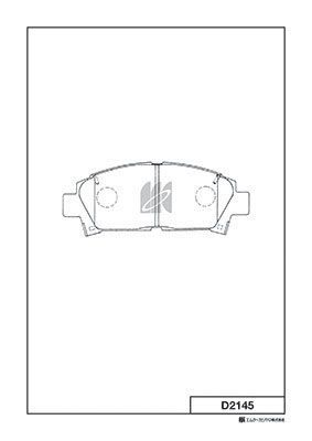 D2145 MK Kashiyama Комплект тормозных колодок, дисковый тормоз