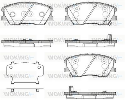 P1984302 WOKING Комплект тормозных колодок, дисковый тормоз