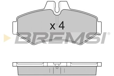 BP2845 BREMSI Комплект тормозных колодок, дисковый тормоз