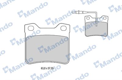 MBF015658 MANDO Комплект тормозных колодок, дисковый тормоз