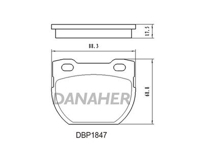 DBP1847 DANAHER Комплект тормозных колодок, дисковый тормоз
