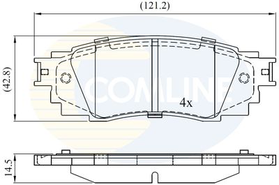 CBP02430 COMLINE Комплект тормозных колодок, дисковый тормоз