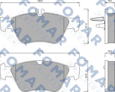 FO637781 FOMAR Friction Комплект тормозных колодок, дисковый тормоз