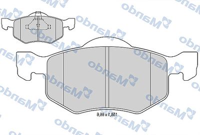 MBF015523 MANDO Комплект тормозных колодок, дисковый тормоз