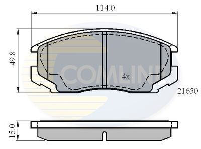 CBP0415 COMLINE Комплект тормозных колодок, дисковый тормоз