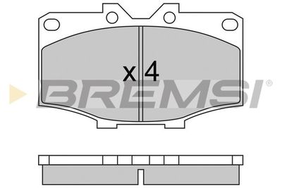 BP2242 BREMSI Комплект тормозных колодок, дисковый тормоз