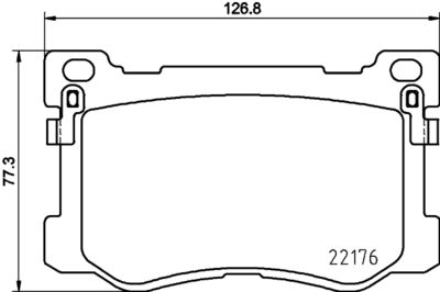 8DB355025271 HELLA Комплект тормозных колодок, дисковый тормоз