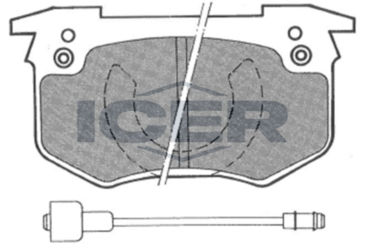 180635 ICER Комплект тормозных колодок, дисковый тормоз