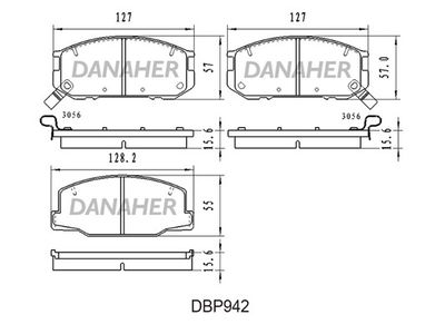 DBP942 DANAHER Комплект тормозных колодок, дисковый тормоз