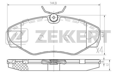 BS1007 ZEKKERT Комплект тормозных колодок, дисковый тормоз