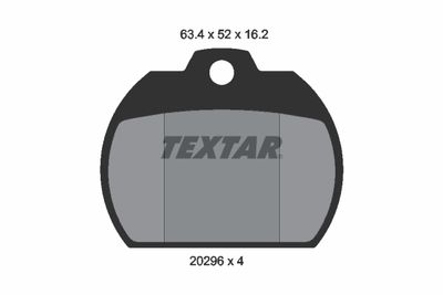 2029602 TEXTAR Комплект тормозных колодок, дисковый тормоз