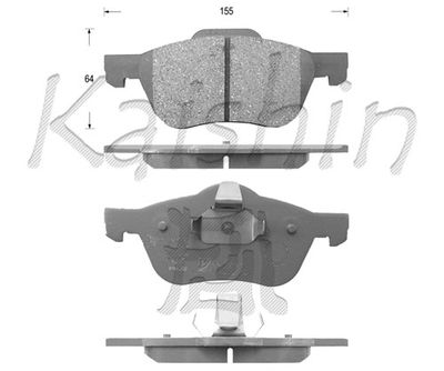 FK1256 KAISHIN Комплект тормозных колодок, дисковый тормоз