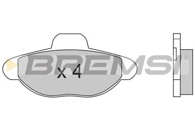 BP2552 BREMSI Комплект тормозных колодок, дисковый тормоз