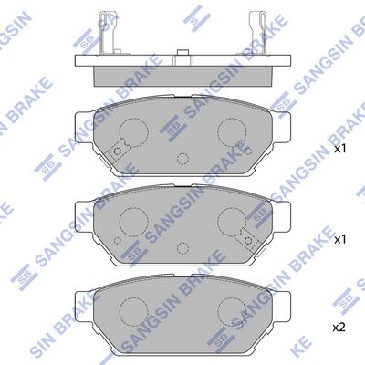 SP2105R Hi-Q Комплект тормозных колодок, дисковый тормоз