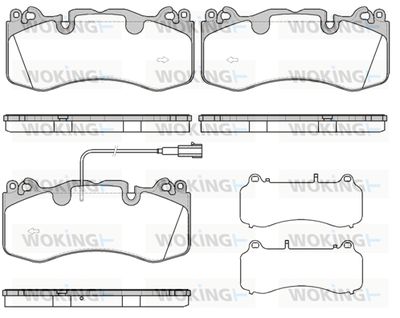 P1623301 WOKING Комплект тормозных колодок, дисковый тормоз