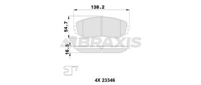 AB0110 BRAXIS Комплект тормозных колодок, дисковый тормоз