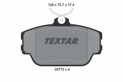 2477201 TEXTAR Комплект тормозных колодок, дисковый тормоз