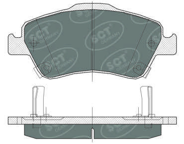 SP381PR SCT - MANNOL Комплект тормозных колодок, дисковый тормоз