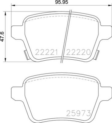 P59086 BREMBO Комплект тормозных колодок, дисковый тормоз