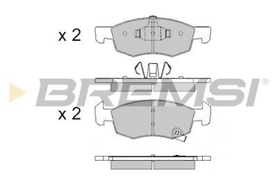 BP3646 BREMSI Комплект тормозных колодок, дисковый тормоз