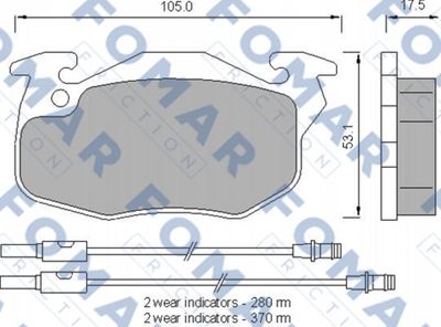 FO553781 FOMAR Friction Комплект тормозных колодок, дисковый тормоз