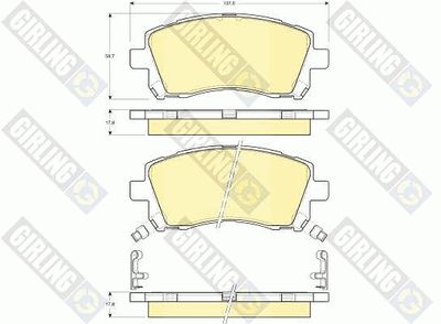 6132179 GIRLING Комплект тормозных колодок, дисковый тормоз