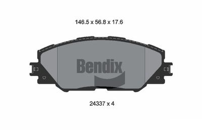 BPD1185 BENDIX Braking Комплект тормозных колодок, дисковый тормоз