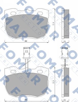 FO487981 FOMAR Friction Комплект тормозных колодок, дисковый тормоз