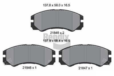 BPD1852 BENDIX Braking Комплект тормозных колодок, дисковый тормоз