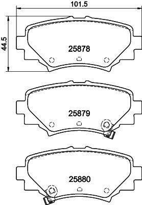 8DB355028931 HELLA Комплект тормозных колодок, дисковый тормоз