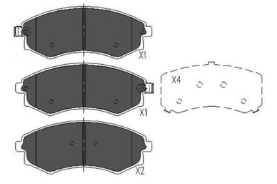 KBP7507 KAVO PARTS Комплект тормозных колодок, дисковый тормоз