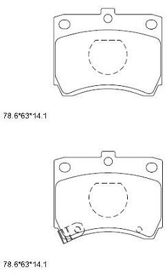 KD3734 ASIMCO Комплект тормозных колодок, дисковый тормоз
